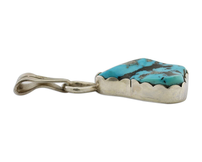 Navajo Necklace Pendant 925 Silver Turquoise Artist Tony Guerro C.80's
