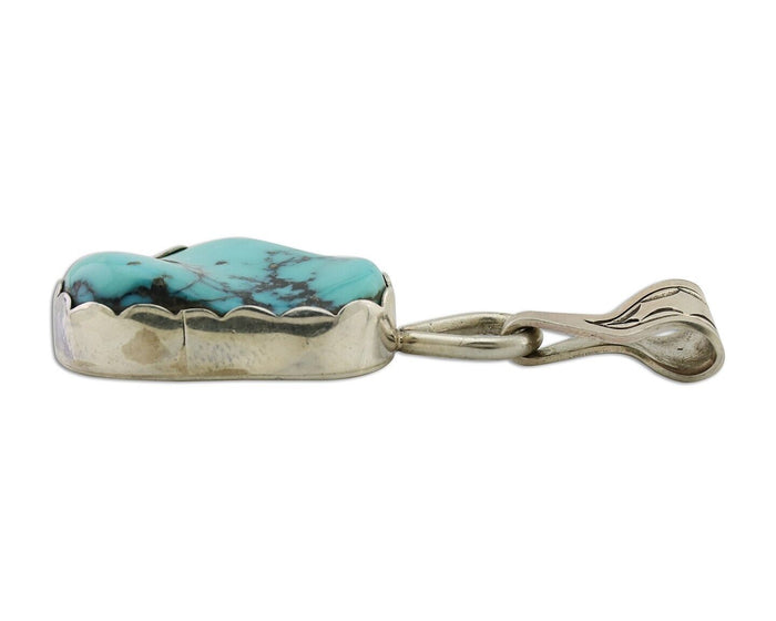 Navajo Necklace Pendant 925 Silver Turquoise Artist Tony Guerro C.80's
