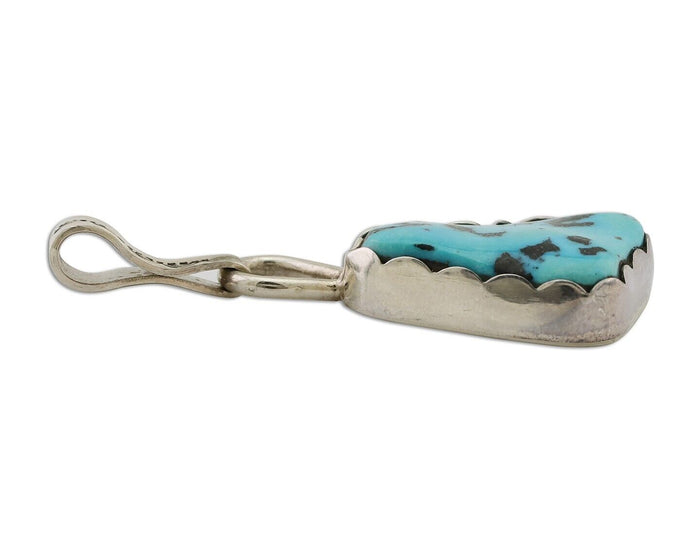 Navajo Necklace Pendant 925 Silver Turquoise Artist Tony Guerro C.80's