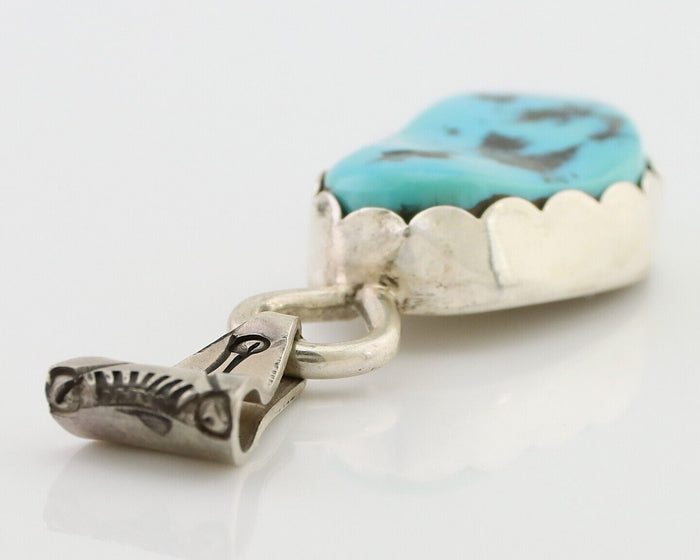 Navajo Necklace Pendant 925 Silver Turquoise Artist Tony Guerro C.80's