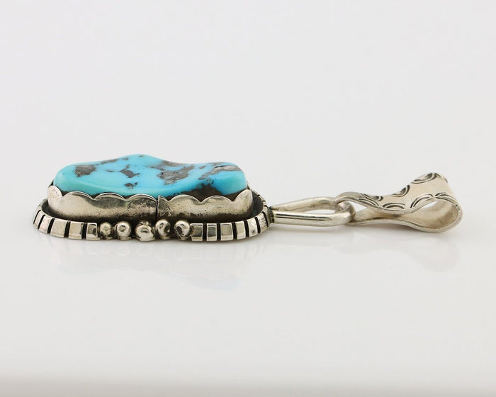Navajo Necklace Pendant 925 Silver Turquoise Artist Tony Guerro C.80's