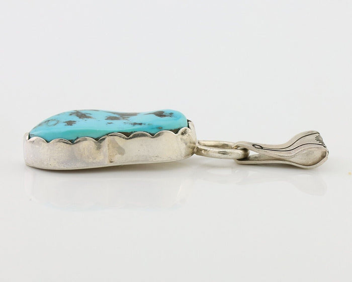 Navajo Necklace Pendant 925 Silver Turquoise Artist Tony Guerro C.80's