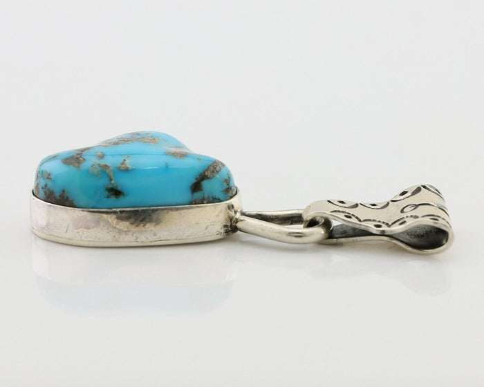 Navajo Necklace Pendant 925 Silver Turquoise Artist Tony Guerro C.80's