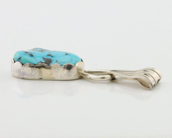 Navajo Necklace Pendant 925 Silver Turquoise Artist Tony Guerro C.80's