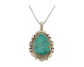Navajo Necklace Pendant 925 Silver Turquoise Signed Billy Eagle C.80's
