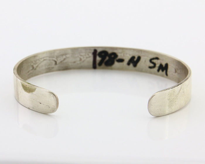 Navajo Overlay Cuff Bracelet .925 Silver Artist Signed C.80's