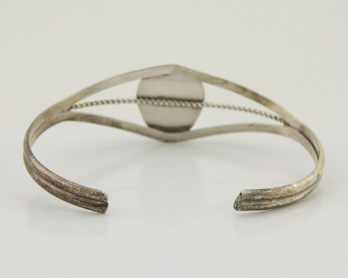 Navajo Paw Bracelet 925 Silver Blue Turquoise Native American Artist C.80's