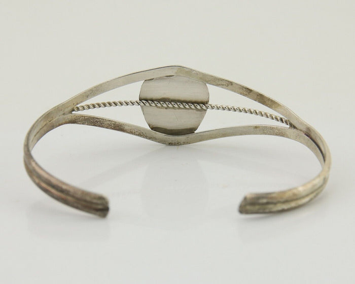 Navajo Paw Bracelet 925 Silver Blue Turquoise Native American Artist C.80's