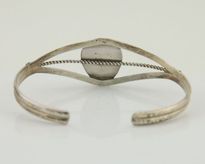 Navajo Paw Bracelet 925 Silver Blue Turquoise Native American Artist C.80's