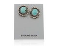 Navajo Paw Earrings 925 Silver Blue Turquoise Native American Artist C.80's