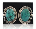 Navajo Paw Earrings 925 Silver Blue Turquoise Native American Artist C.80's