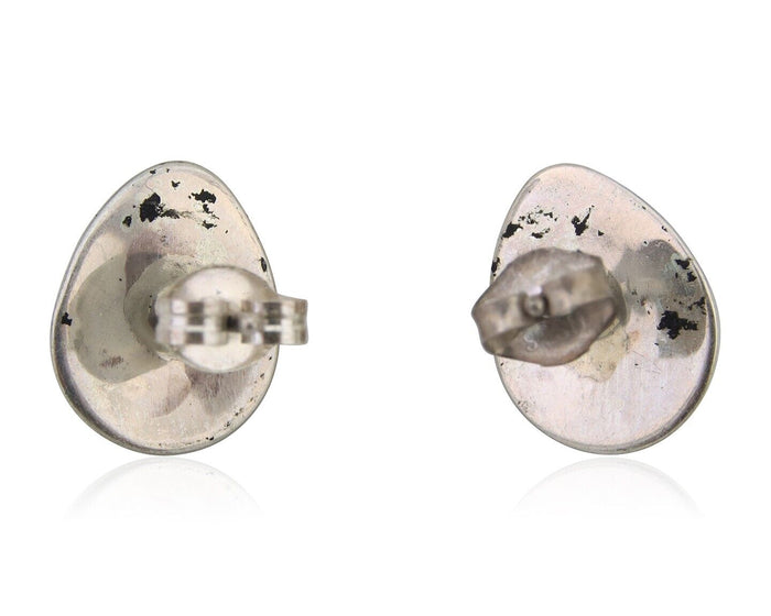 Navajo Paw Earrings 925 Silver Turquoise Native American Artist C.80's