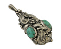 Navajo Pendant 925 Silver Natural Bisbee Turquoise Signed Tom Willeto C.80's