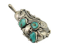 Navajo Pendant 925 Silver Natural Bisbee Turquoise Signed Tom Willeto C.80's