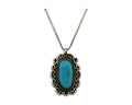 Navajo Pendant 925 Silver Natural Turquoise Signed Wayne Etsitty C.90s