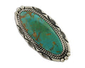 Navajo Pin Pendant 925 Silver Natural Kingman Turquoise Signed D C.80's