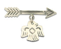 Navajo Pin Sterling Silver Thunderbird Arrow Artist Native American Artist