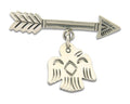 Navajo Pin Sterling Silver Thunderbird Arrow Artist Native American Artist