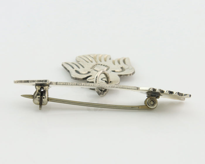 Navajo Pin Sterling Silver Thunderbird Arrow Artist Native American Artist