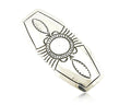 Navajo Real Turquoise 925 SOLID SILVER Hand Stamped 12mm Wide Barrette Hair Clip