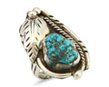 Navajo Ring 925 Silver Blue Tuquoise Signed David Garcia Size 8.0
