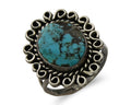 Navajo Ring 925 Silver Blue Turquoise Artist Siged Jerry Johnson C.80's