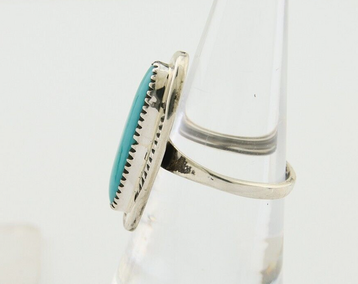 Navajo Ring 925 Silver Blue Turquoise Artist Signed SE C.80's