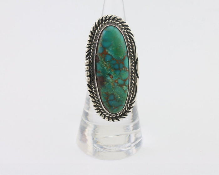 Navajo Ring 925 Silver Blue Turquoise Artist Signed William Denetdale C.80's