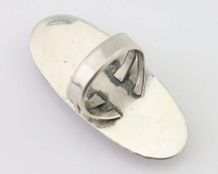 Navajo Ring 925 Silver Blue Turquoise Artist Signed William Denetdale C.80's