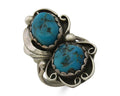 Navajo Ring 925 Silver Blue Turquoise Artist Signed Zazzie C.80's
