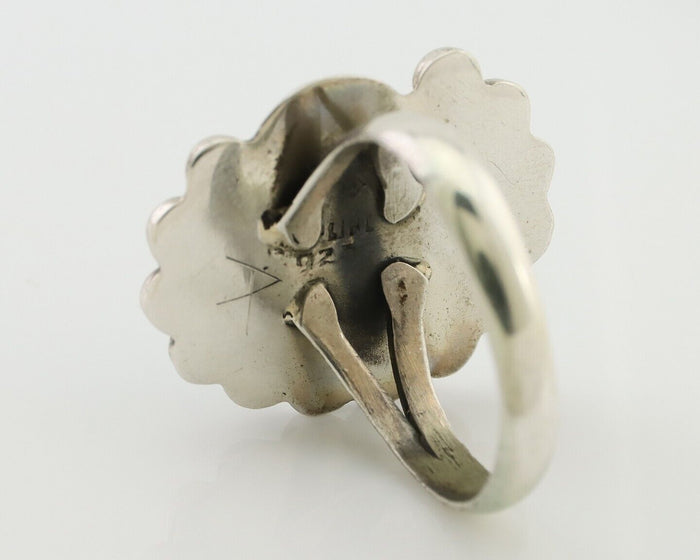 Navajo Ring 925 Silver Blue Turquoise Native American Artist C.80's