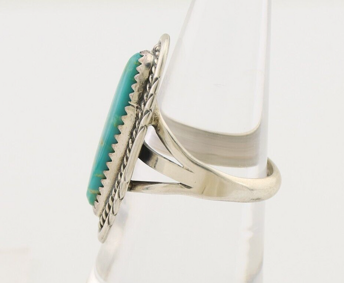 Navajo Ring 925 Silver Blue Turquoise Native Artist Signed M Begay C.80's