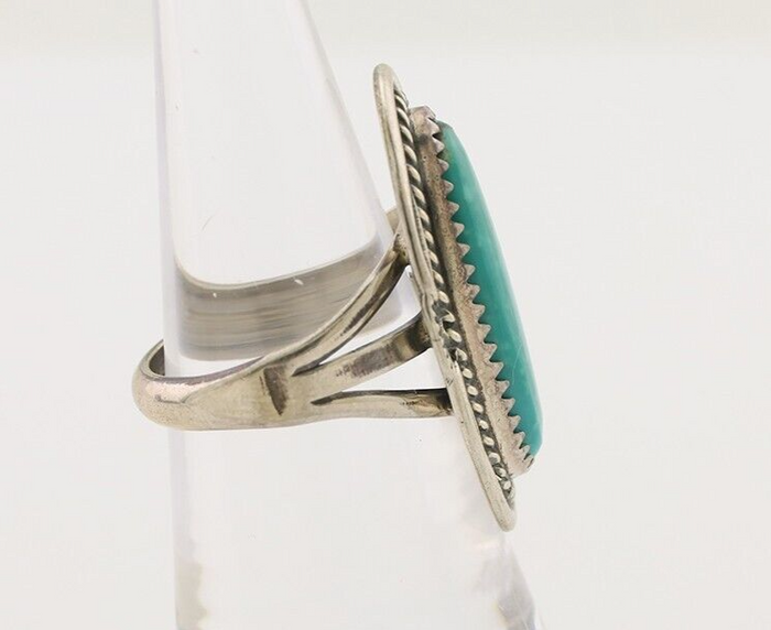 Navajo Ring 925 Silver Blue Turquoise Native Artist Signed M Begay C.80's