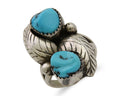Navajo Ring 925 Silver Blue Turquoise Signed E Spencer C.80's