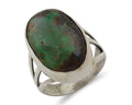 Navajo Ring 925 Silver Green Turquoise Native American Artist Size ? C.80's