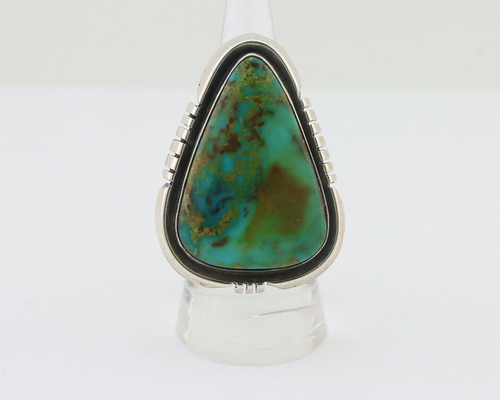 Navajo Ring 925 Silver Kingman Turquoise Artist Signed Doug Zachary C.80's