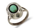Navajo Ring 925 Silver Kingman Turquoise Native American Artist C.80's