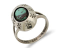 Navajo Ring 925 Silver Kingman Turquoise Native American Artist C.80's