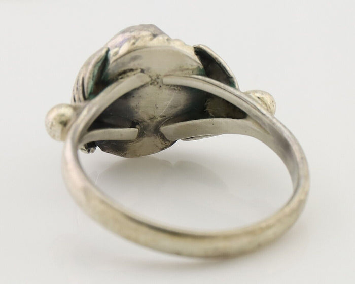 Navajo Ring 925 Silver Kingman Turquoise Native American Artist Made In 1985
