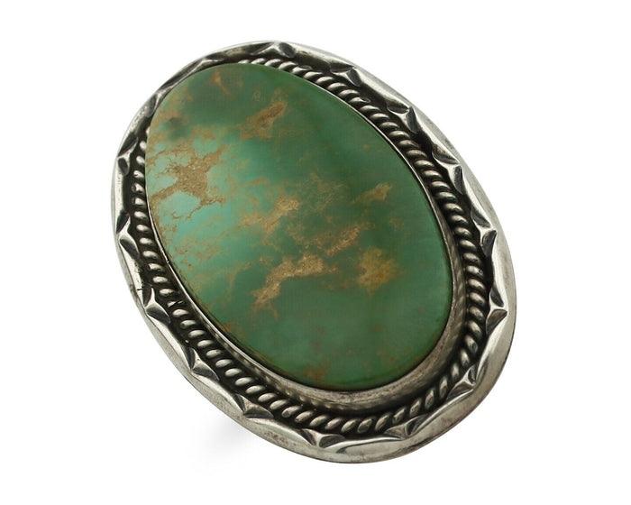 Navajo Ring 925 Silver Manassas Turquoise Tobe Turpen Native Artist C.80's