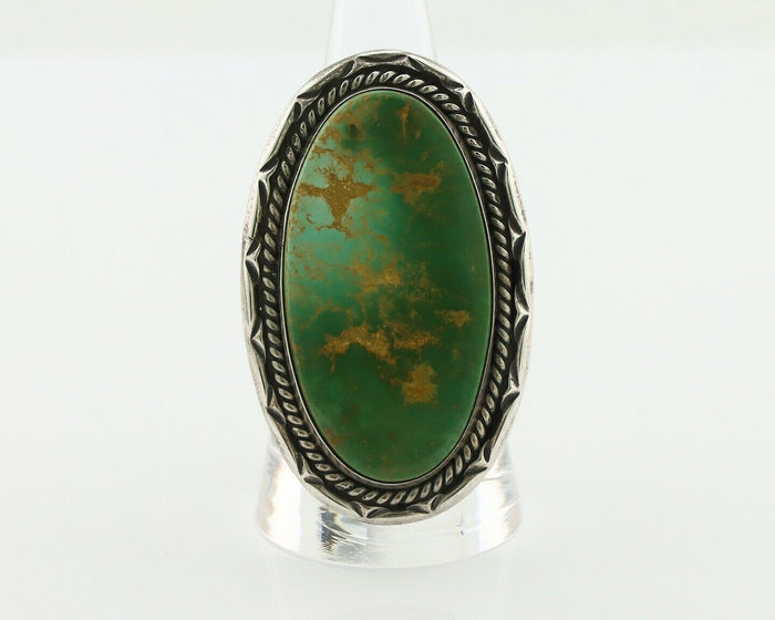 Navajo Ring 925 Silver Manassas Turquoise Tobe Turpen Native Artist C.80's