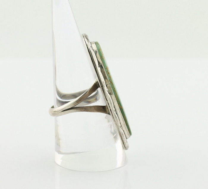 Navajo Ring 925 Silver Manassas Turquoise Tobe Turpen Native Artist C.80's