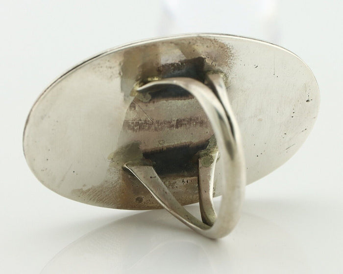 Navajo Ring 925 Silver Manassas Turquoise Tobe Turpen Native Artist C.80's
