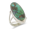 Navajo Ring 925 Silver Natural Blue Gem Turquoise Native American Artist C.80's