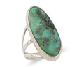 Navajo Ring 925 Silver Natural Blue Gem Turquoise Native American Artist C.80's