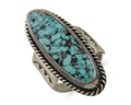 Navajo Ring 925 Silver Natural Blue Green Turquoise Fred Guerro C.80's