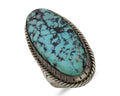 Navajo Ring 925 Silver Natural Blue Green Turquoise Fred Guerro C.80's
