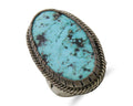 Navajo Ring 925 Silver Natural Blue Green Turquoise Fred Guerro C.80's