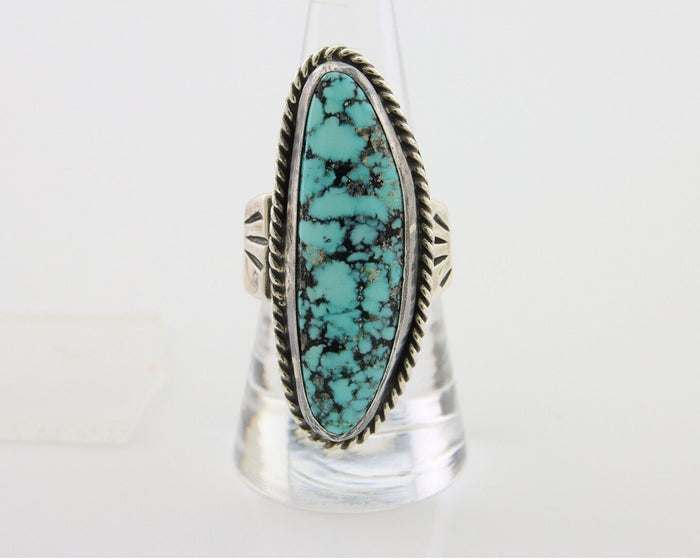 Navajo Ring 925 Silver Natural Blue Green Turquoise Fred Guerro C.80's