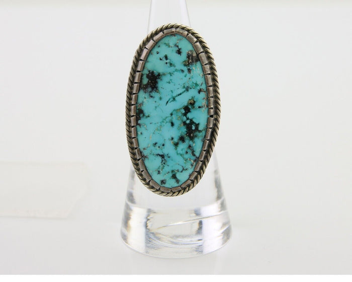 Navajo Ring 925 Silver Natural Blue Green Turquoise Fred Guerro C.80's